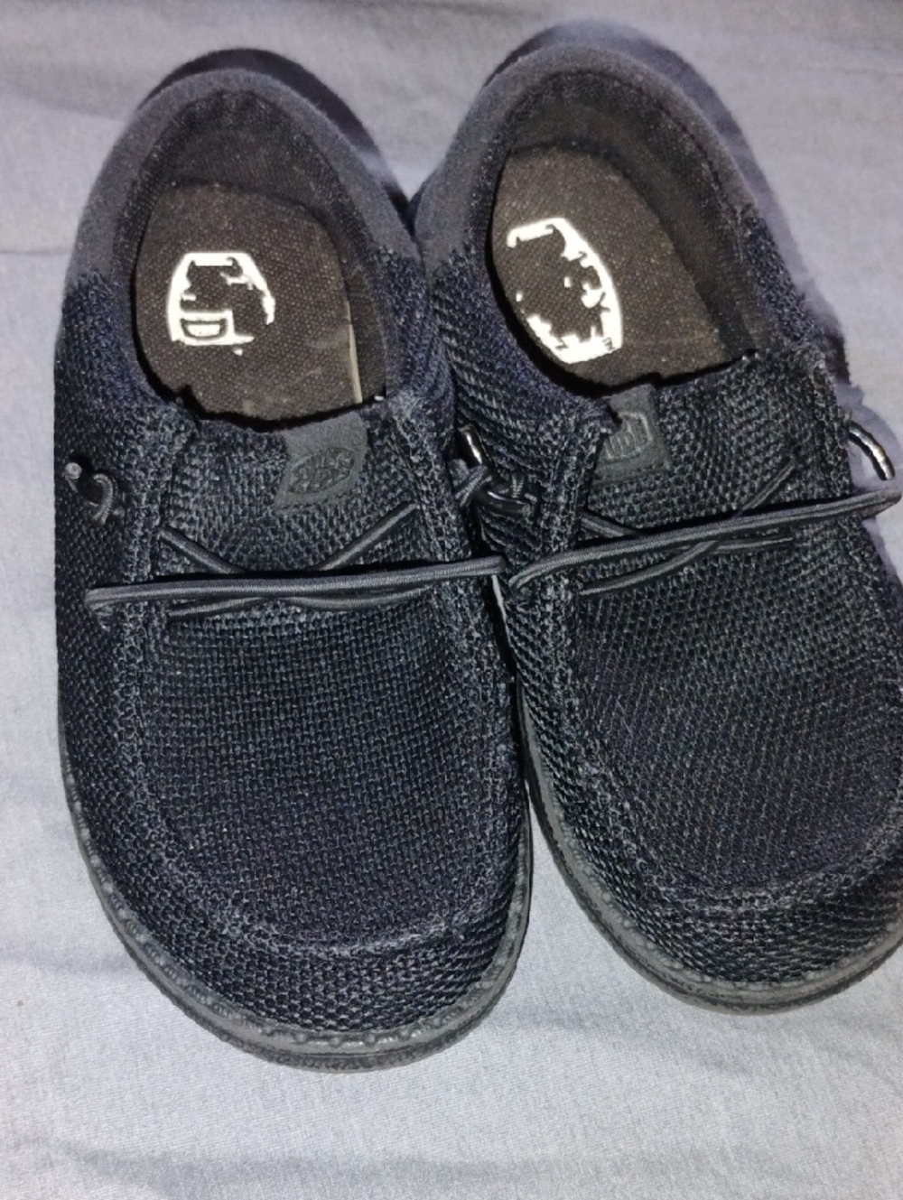 Hey Dude Black Casual Knit Slip-On Shoes